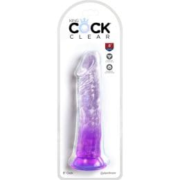 KING COCK - CLEAR REALISTIC PENIS 19.7 CM PURPLE 2